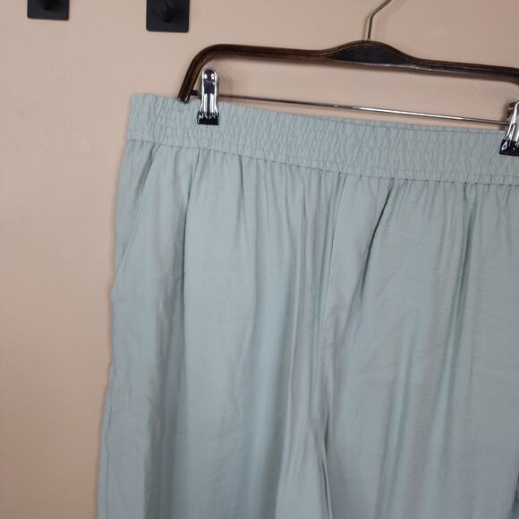 Madewell The Tall Carley Wide-Leg Pant in Softdrape in Sage Mist Size XXL Tall - Picture 4 of 10